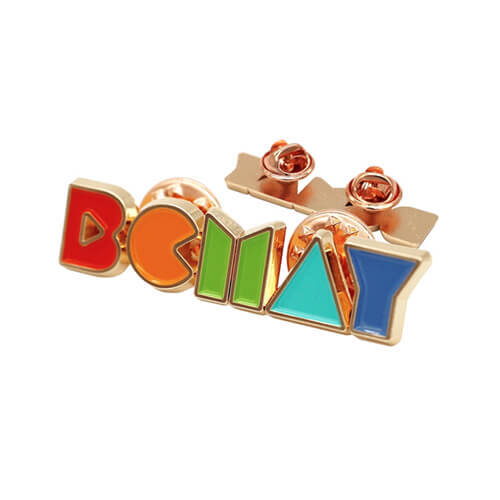 personalized colorful plain name tag labels pins butterfly clasp bulk custom enamel logo badges wholesale manufacturers